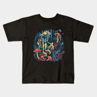 Mutated lizard on the branch Kids T-Shirt